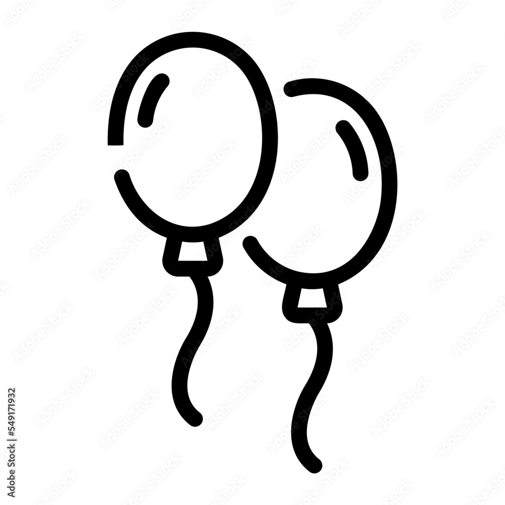 balloon line icon balloon line icon