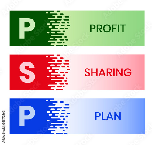 PSP - Profit Sharing Plan acronym. business concept background. vector illustration concept with keywords and icons. lettering illustration with icons for web banner, flyer, landing