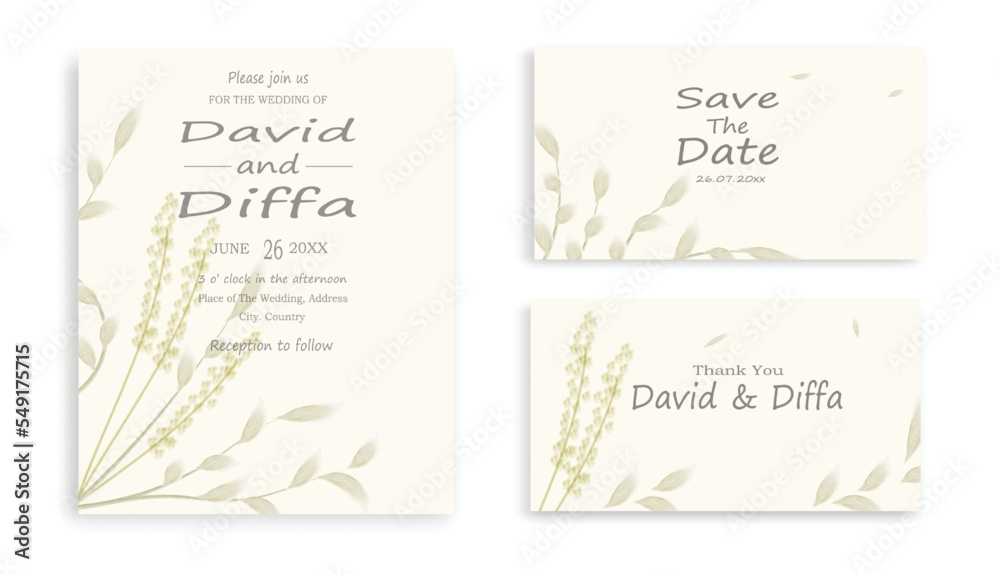 simple and elegant wedding invitations with watercolor elements look so beautiful