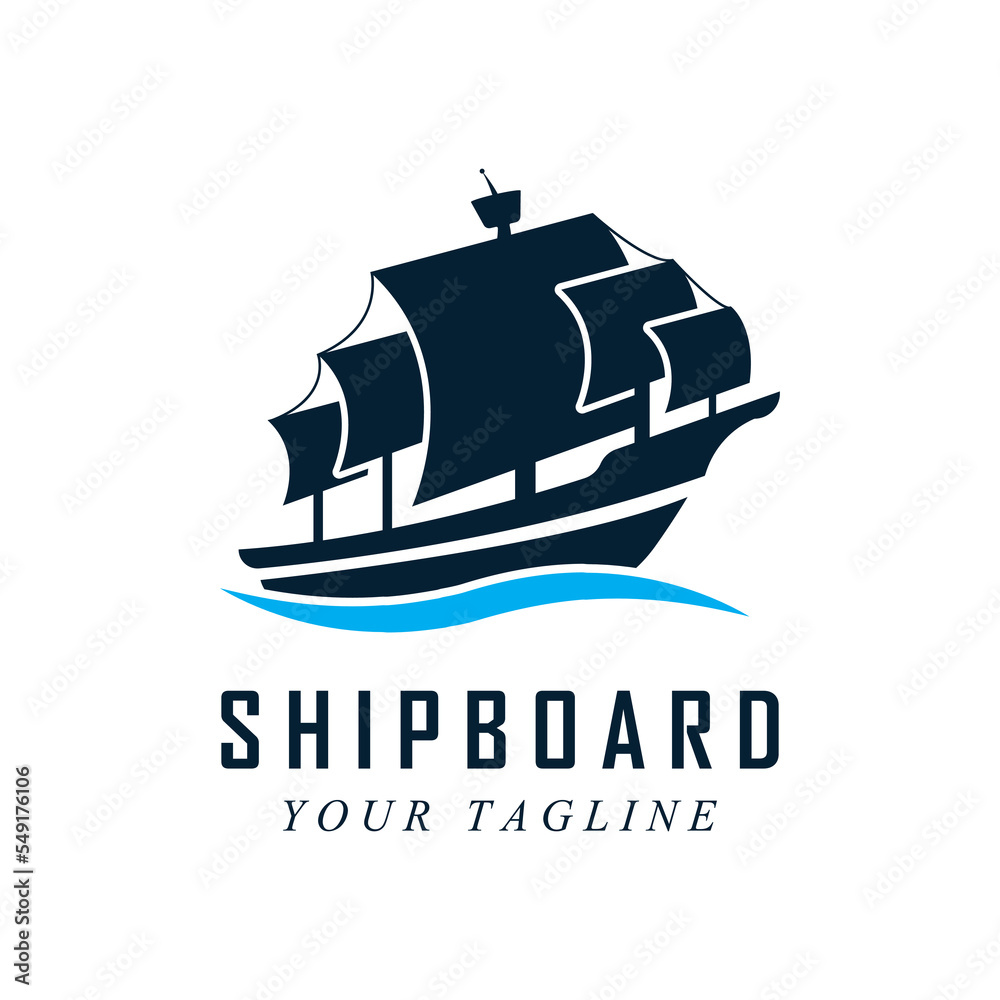 shipboard logo and vector with slogan template shipboard logo and vector with slogan template