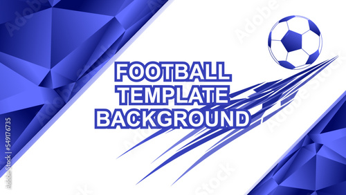 White blue Football template background vector illustration