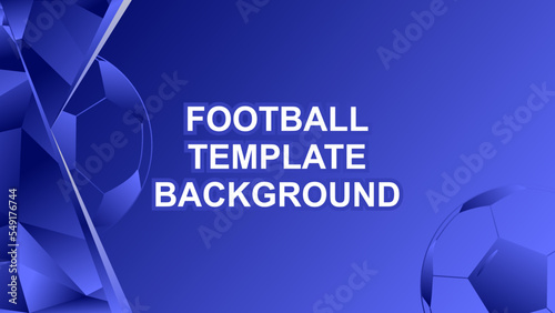 Blue Football template background vector illustration