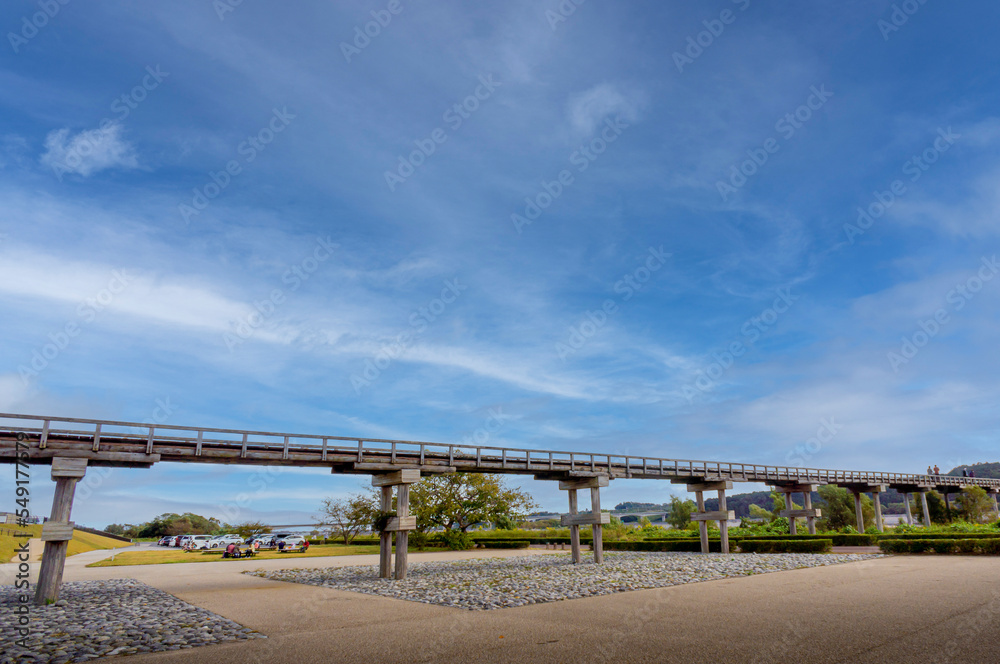 大井川　世界一の木造橋