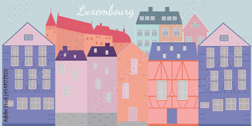 Luxembourg houses for the website with the inscription