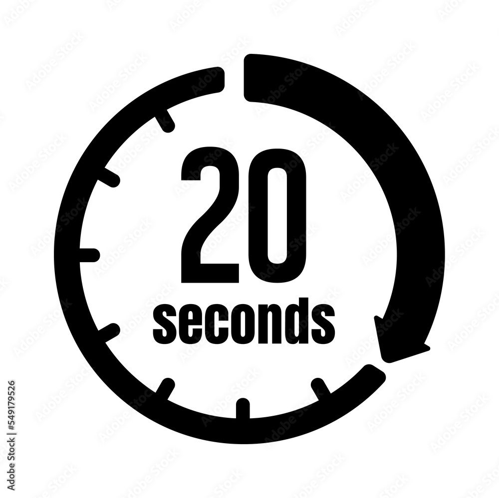 Clock , timer (time passage) icon / 20 seconds / png ( background transparent ) Clock , timer (time passage) icon / 20 seconds / png ( background transparent )