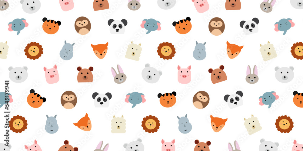 Abstract Animal Head background design with pattern composition. Trendy wallpaper for creative project and print design