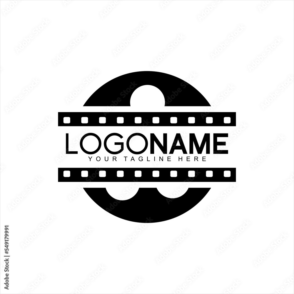 Photography studio logo design. Classic film roll illustration. Photography studio logo design. Classic film roll illustration.