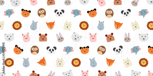 Fototapeta Naklejka Na Ścianę i Meble -  Abstract Animal Head background design with pattern composition. Trendy wallpaper for creative project and print design