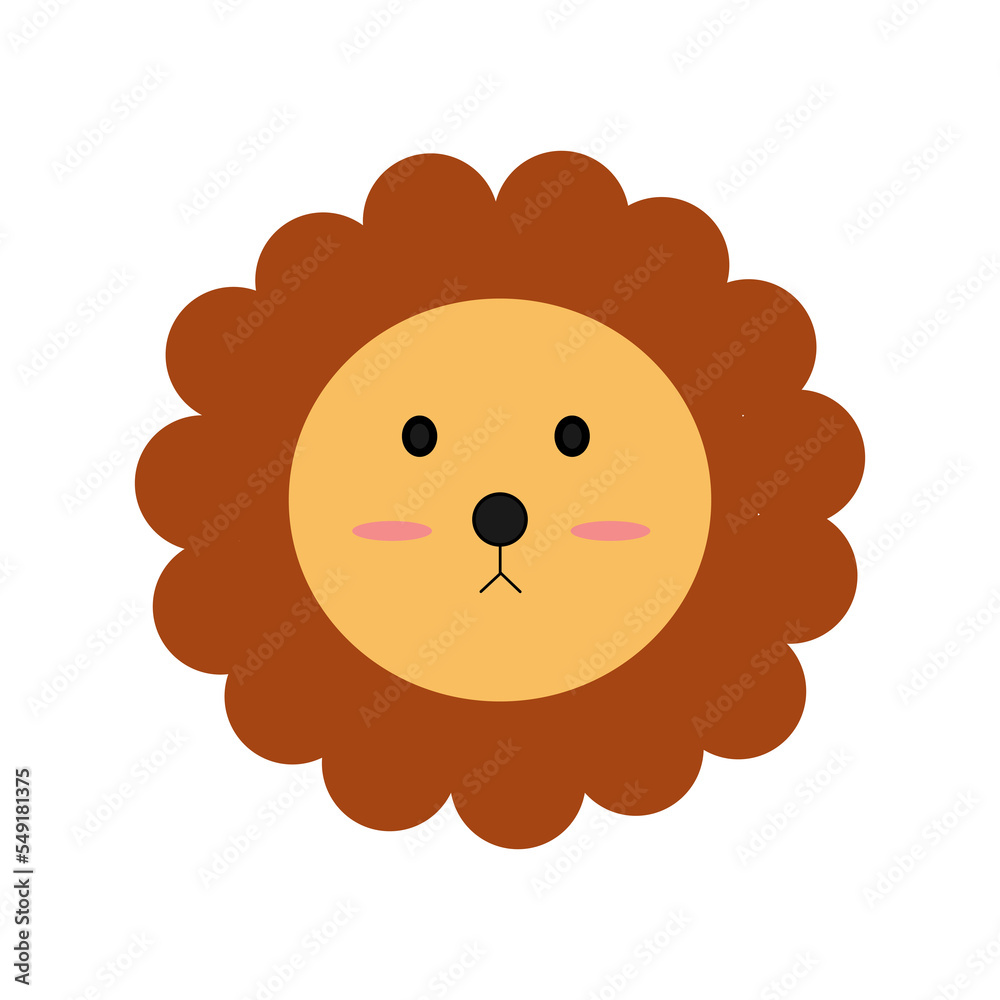 Obraz premium Cute lion character illustration design