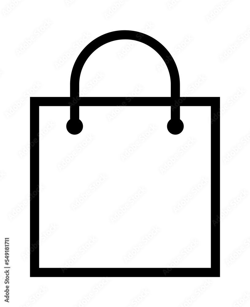 thin line sharp icon / paper bag ,shopping bag / png ( background transparent ) thin line sharp icon / paper bag ,shopping bag / png ( background transparent )