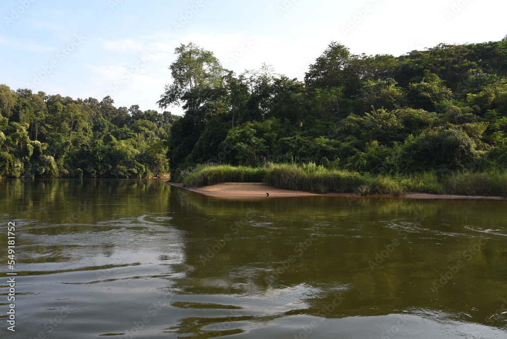 am Ufer des River Kwai, Thailand, Boote, Hausboote