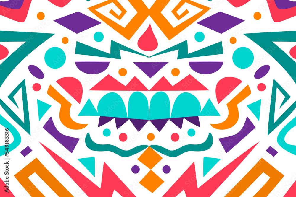 Aztec art patterns for fabric and print. Abstract ethnic shape for background. 