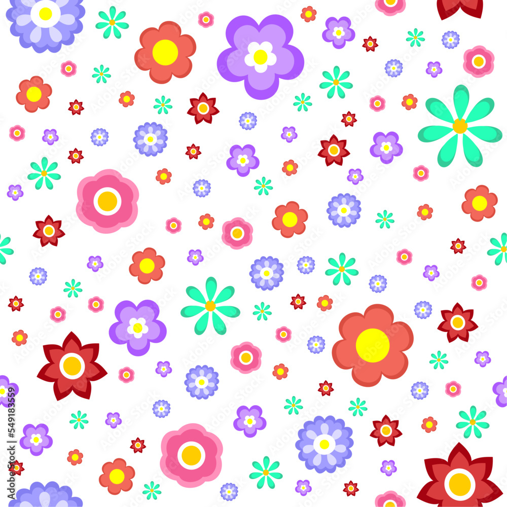 Collage contemporary floral seamless pattern