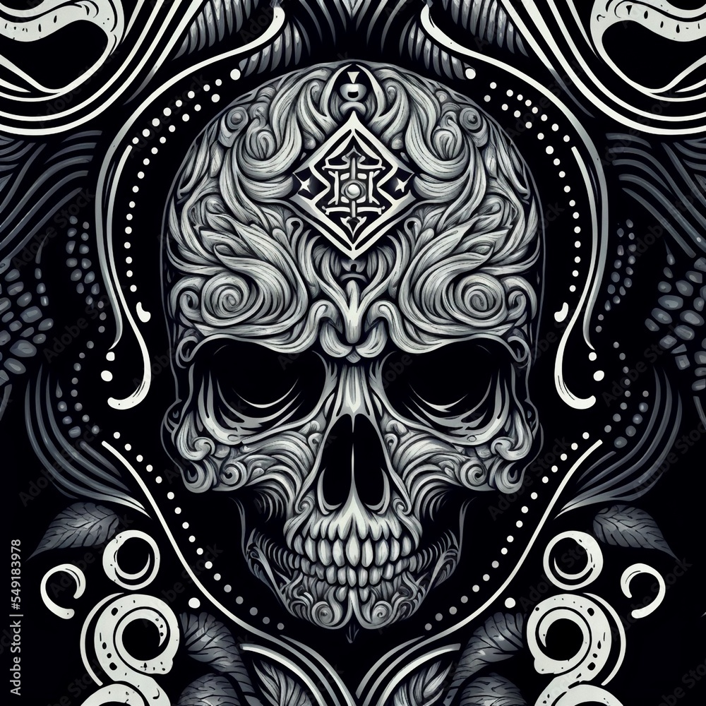 Midjourney abstract render of a mockup human skull Midjourney abstract render of a mockup human skull
