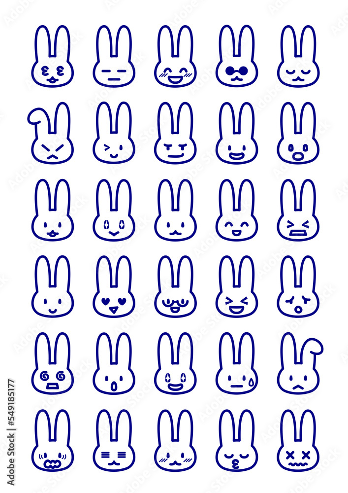 うさぎ表情集 うさぎ表情集