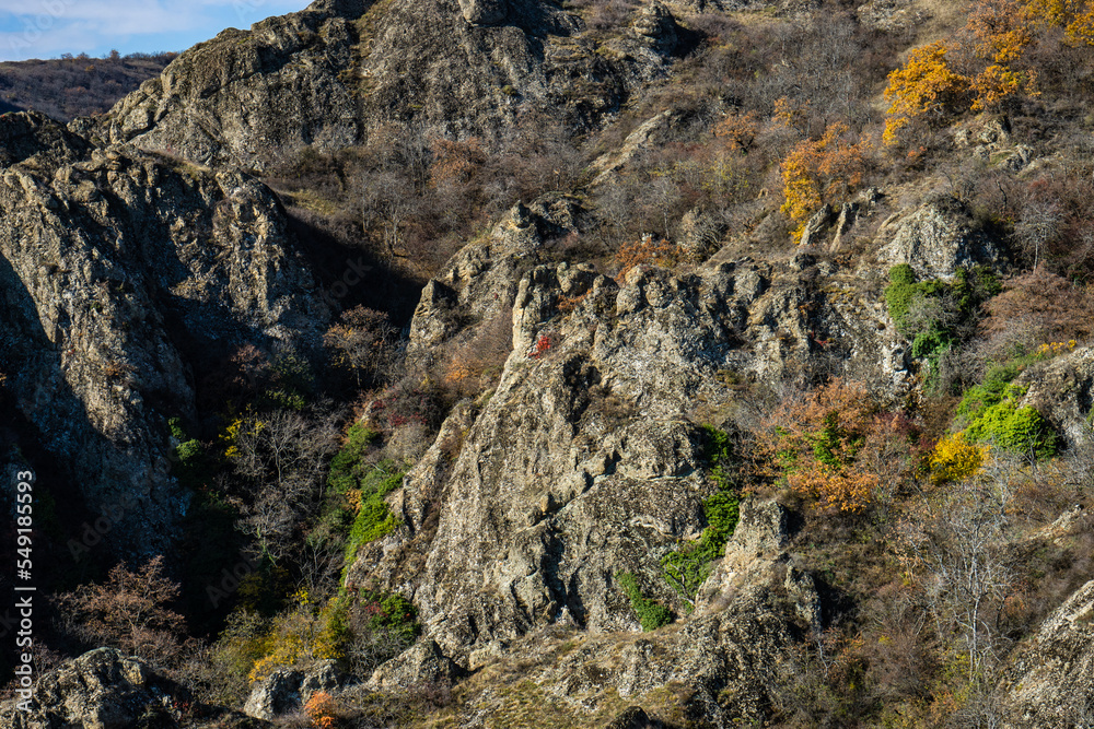 Obraz premium Autumnal landscape of Birtvisi canyon