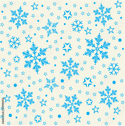 snowflake pattern blue