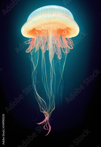 Glowing jellyfish created with AI