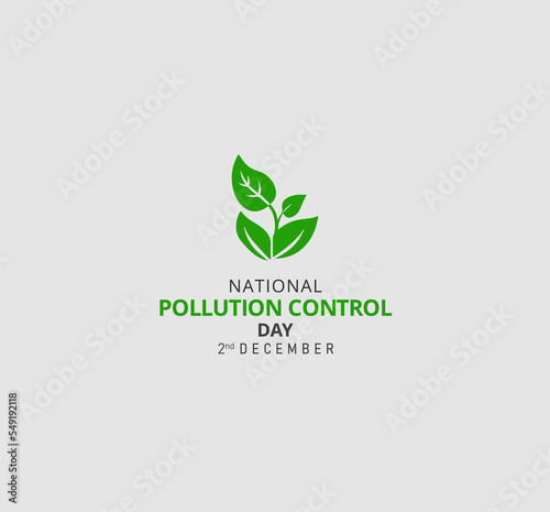 National Pollution Control Day. Theme, Mnemonic, Logo. 2 December, Vector Illustration. Background. Design 