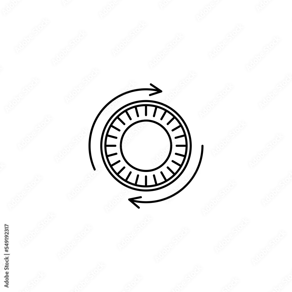 Vector coin line icon. Coin rotation. Money turnover sign. Financial operations Vector coin line icon. Coin rotation. Money turnover sign. Financial operations