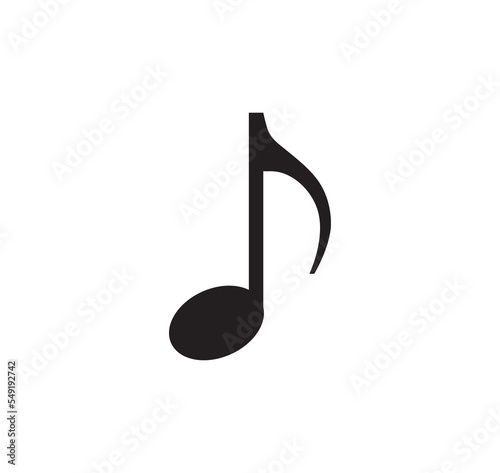 Music note vector icon.