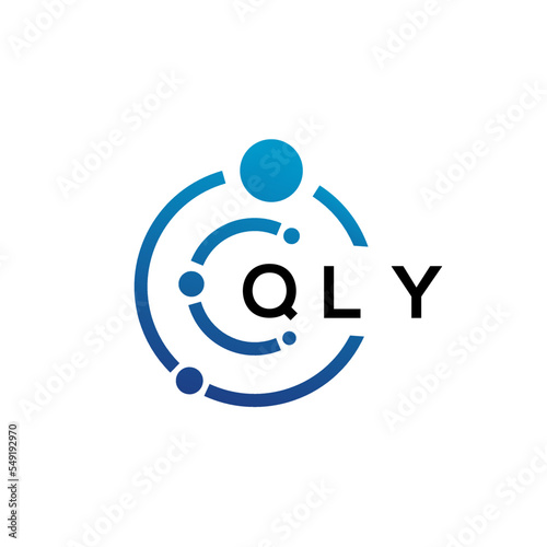 QLY letter technology logo design on white background. QLY creative initials letter IT logo concept. QLY letter design.