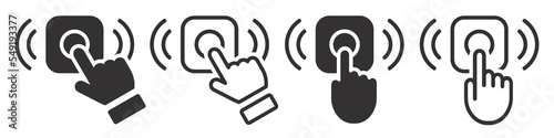 Slika na platnu Set of doorbell icons