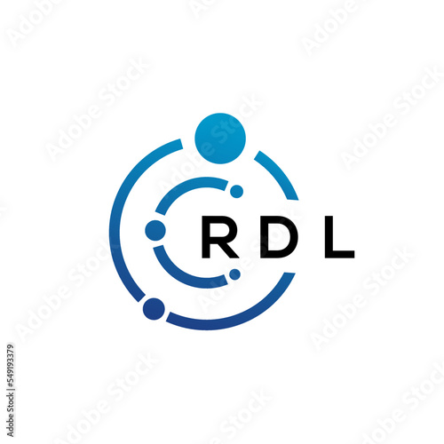 RDL letter technology logo design on white background. RDL creative initials letter IT logo concept. RDL letter design.