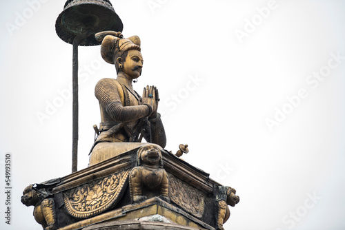 Kathmandu, Nepal- April 20,2022 : Patan Durbar Square is situated at the centre of Lalitpur city. Patan is one of the oldest know Buddhist City. It is a center of both Hinduism and Buddhism. photo