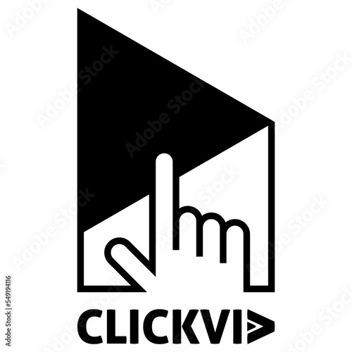 Modern Click or Play Video Logo