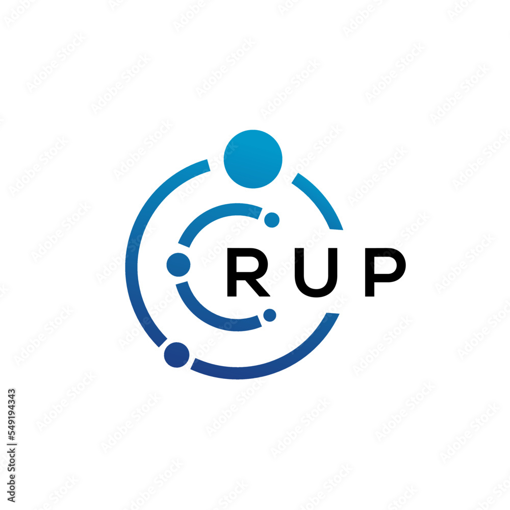 RUP letter technology logo design on white background. RUP creative initials letter IT logo concept. RUP letter design. RUP letter technology logo design on white background. RUP creative initials letter IT logo concept. RUP letter design.