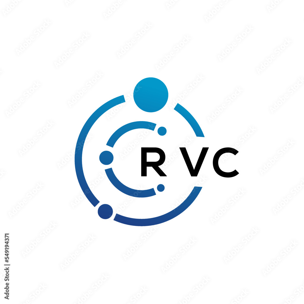 RVC letter technology logo design on white background. RVC creative initials letter IT logo concept. RVC letter design. RVC letter technology logo design on white background. RVC creative initials letter IT logo concept. RVC letter design.
