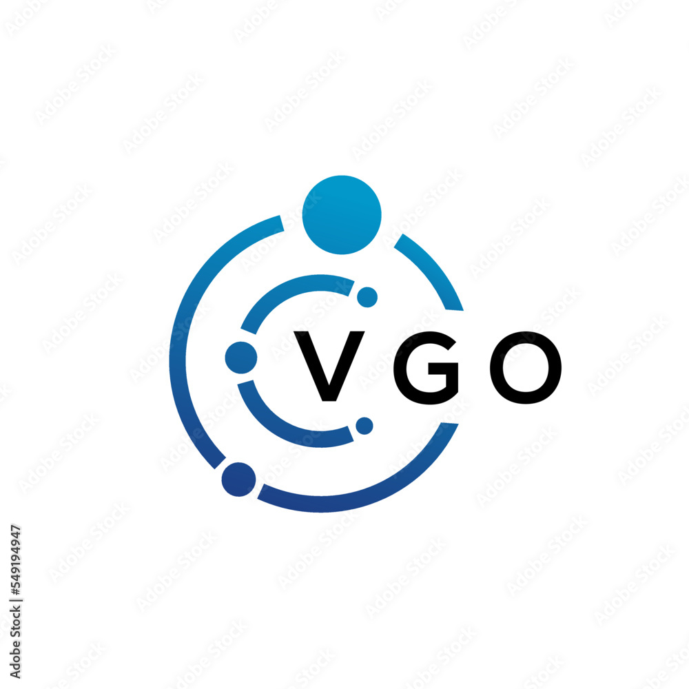 VGO letter technology logo design on white background. VGO creative initials letter IT logo concept. VGO letter design. VGO letter technology logo design on white background. VGO creative initials letter IT logo concept. VGO letter design.