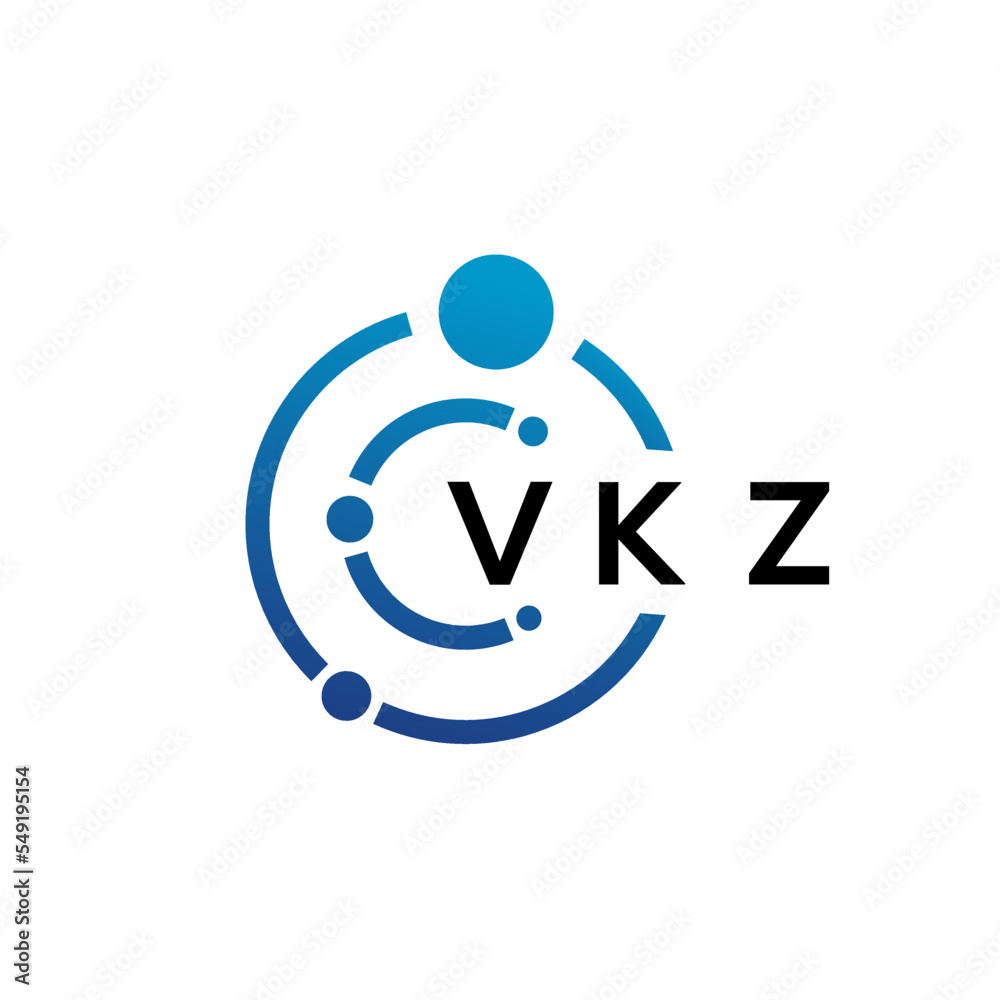 VKZ letter technology logo design on white background. VKZ creative initials letter IT logo concept. VKZ letter design. VKZ letter technology logo design on white background. VKZ creative initials letter IT logo concept. VKZ letter design.