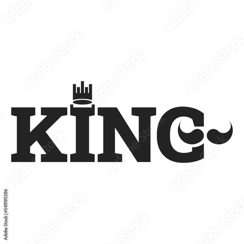 King with Crown and Mustache Logo