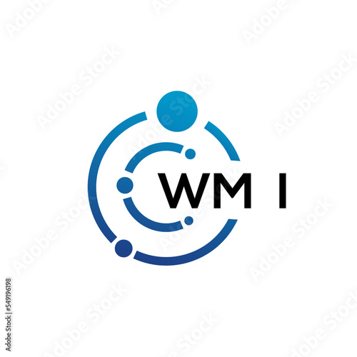 WMI letter technology logo design on white background. WMI creative initials letter IT logo concept. WMI letter design. photo