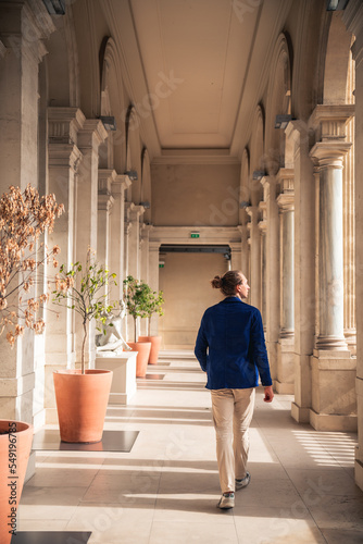 person walking in the street