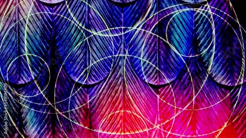 video screensaver with moving circles in dark mode. animated background for video presentations, social networks, video editing, promo. footage for video editing. animated background in Full HD.
