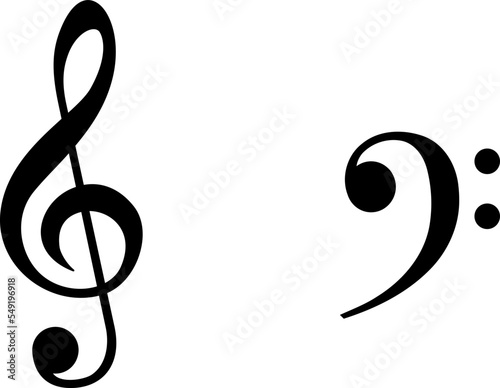 Musical Notes, Keys, Pauses and other symbols in the vector. A complete collection of all musical symbols for keyboards, percussion, wind and other instruments. Music Note Icon Vector Art.