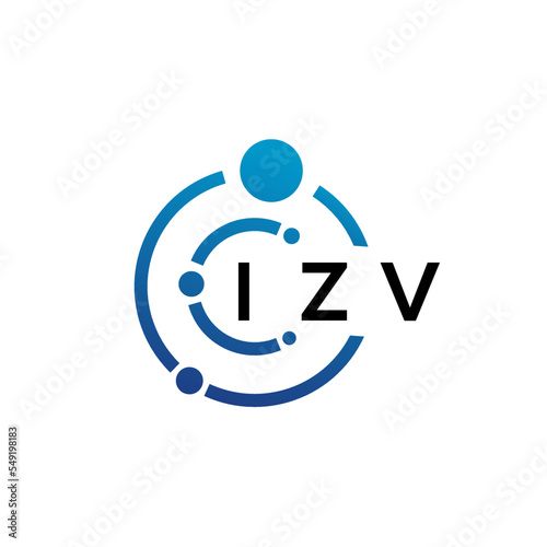 IZV letter technology logo design on white background. IZV creative initials letter IT logo concept. IZV letter design.