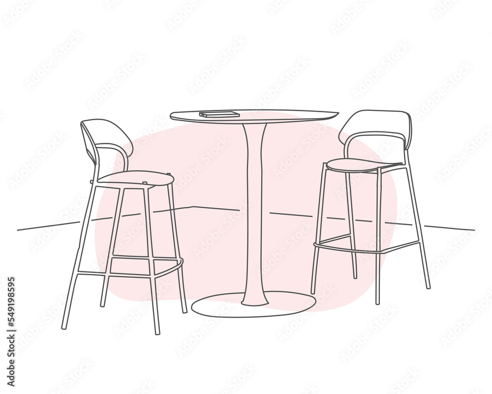 Doodle sketch of living room chair, line drawing, vector Doodle sketch of living room chair, line drawing, vector