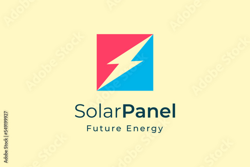 Solar panel energy logo with simple and modern shape for electricity manufacturing and installation company Free Download Solar panel energy logo with simple and modern shape for electricity manufacturing and installation company - GFXLoad