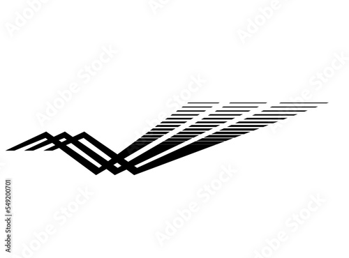 Striped vector design element, black on a white background. Modern vector pattern. Vector background.