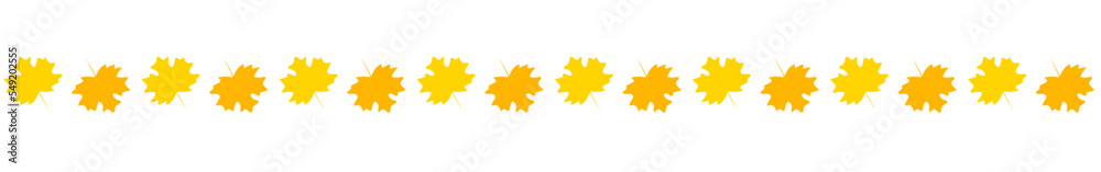 Jesienne liście linia Autumn leaves line - obrazy, fototapety, plakaty 