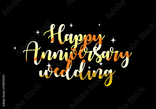 Happy Anniversary wedding text effect design