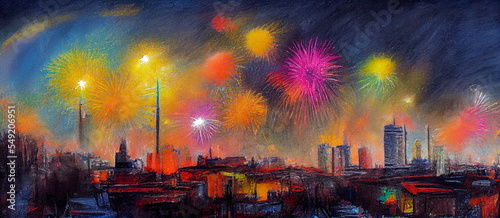 New Year eve background banner, illustration © CreativeImage