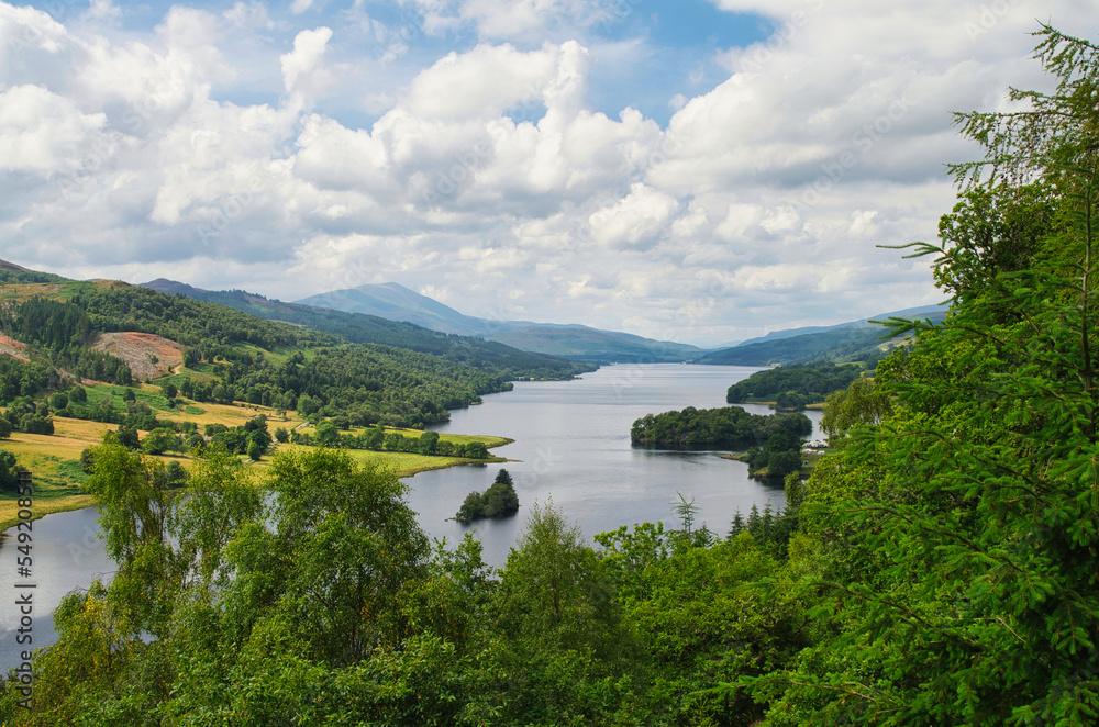 lake and mountains, Queens View, Pitlochry, Scotland