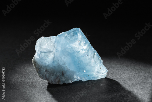 Blue Celestine or Celestite Stone Mineral Gemstone photo