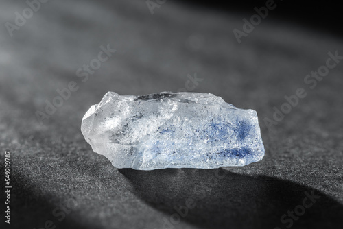 Quartz with Blue Dumortierite Mineral Crystal Gem photo