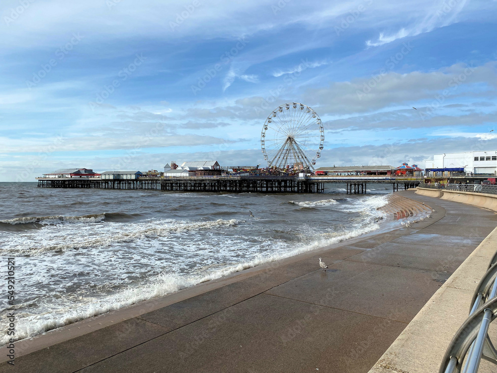 A view of the seafront at Blackpool
